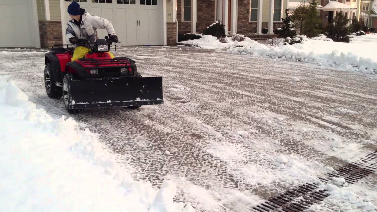 ATV Plowing Driveway (CC Poly Plow 52”)