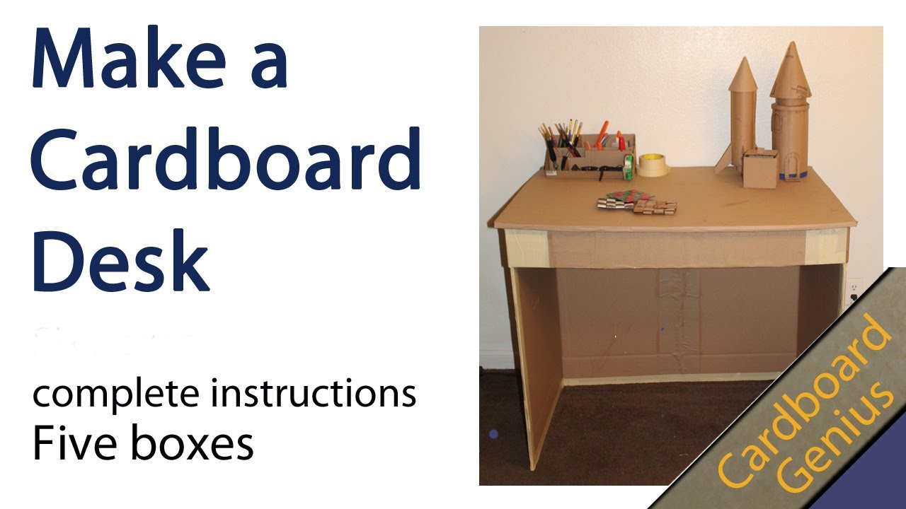 How to Make a Cardboard Desk - Easy and strong