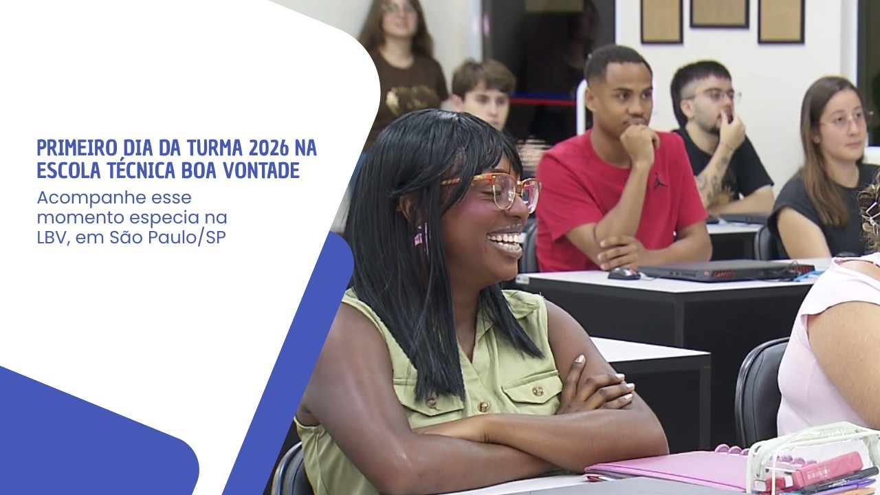 1° dia da turma de 2026 na Escola Técnica Boa Vontade, em São Paulo/SP