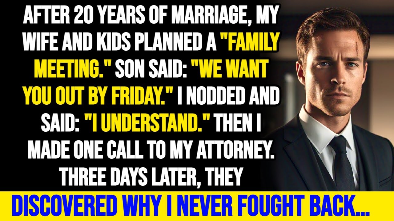 Wife and Kids Held a “Family Meeting” to Kick Me Out—One Call to My Lawyer Changed Everything