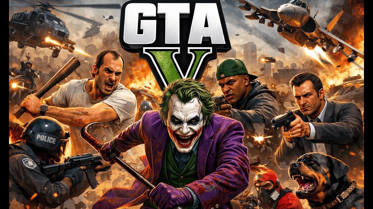 JOKER vs EVERYONE 😈 | GTA 5 CHAOS WHEN JOKER ENTERS GTA 5 💥 TOTAL MAYHEM JOKER VS ALL 4K HDR 2026