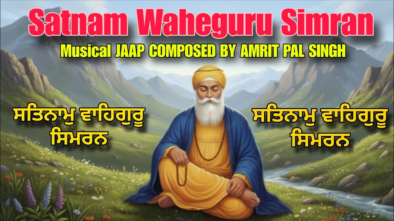 Satnam Waheguru Non Stop Simran | ਸਤਿਨਾਮੁ ਵਾਹਿਗੁਰੂ ਸਿਮਰਨ ਜਾਪ | Composed by Bhai Amrit pal Singh 