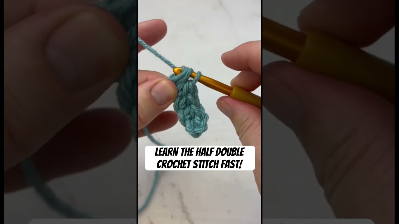 Learn the Half Double Crochet Stitch Fast! Perfect for beginners. It&rsquo;s quick, easy, & super fun!