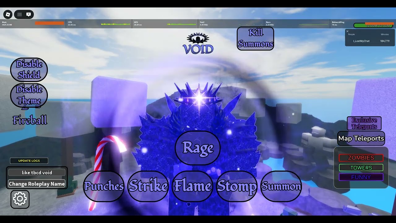 showcasing Mini Void? in Tower Battles Roleplay!
