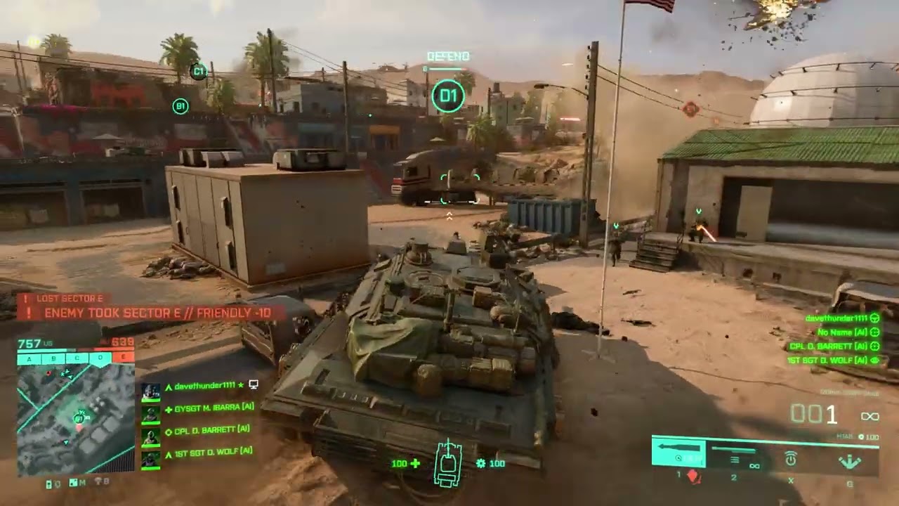 Battlefield 2042 conquest map Haven with AI