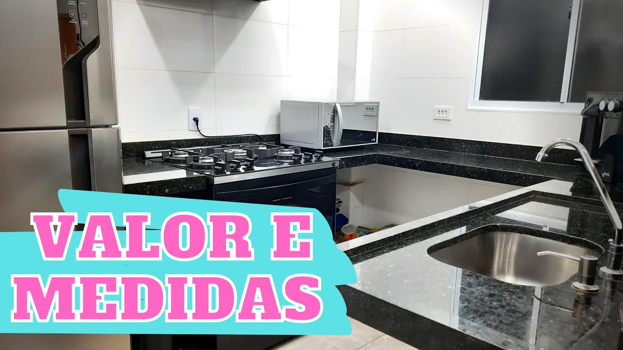 PIA E BANCADAS EM GRANITO VERDE UBATUBA [Valor e Medidas] COZINHA APÊ MRV