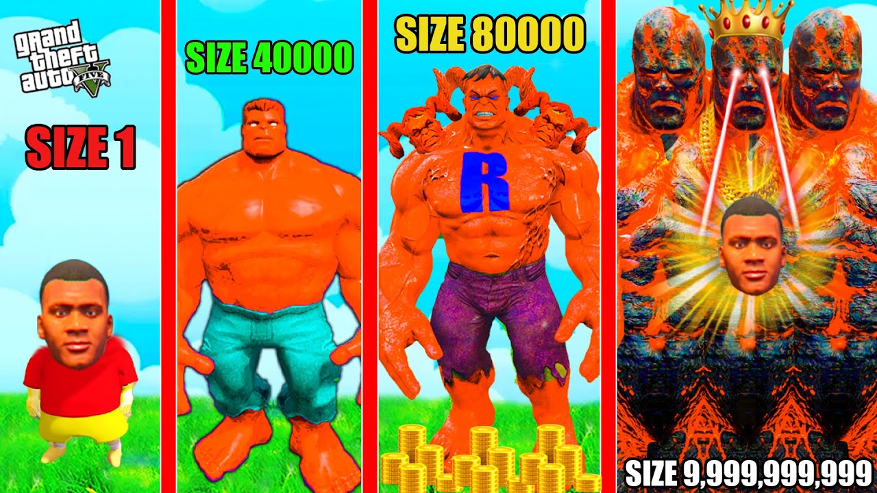 SHINCHAN Growing BIGGEST ORANGE GOD HULK In GTA 5!