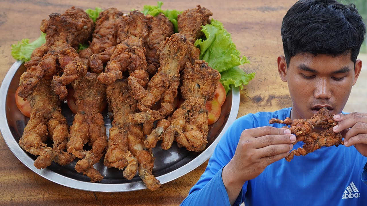 Easy Deep Fried Frog Recipe | Crunchy Frog Cooking and Eating | Crispy Fried Frog Leg Recipe