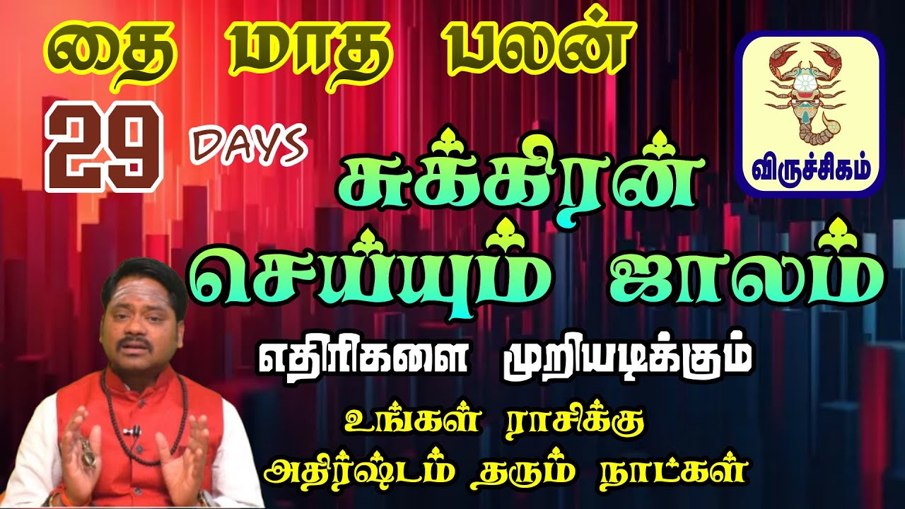 தங்கத்தை போல ஏறி கொண்டே போகும் உங்களுடைய கஷ்டம் || Viruchigam Rasi Thai Month Palangal 2026