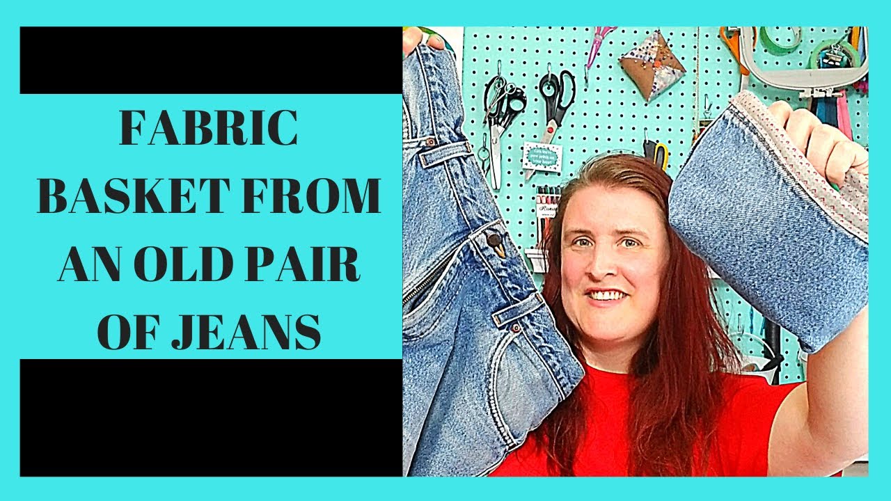 How to Sew a Fabric Basket from Jeans | beginner sewing machine tutorials with Faodail Creation