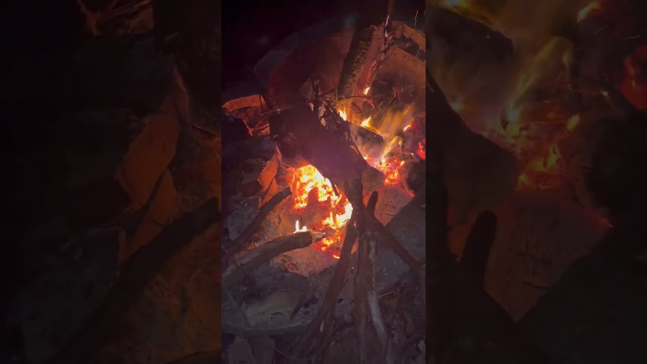 Camping. HUGE FIRE! 🔥 