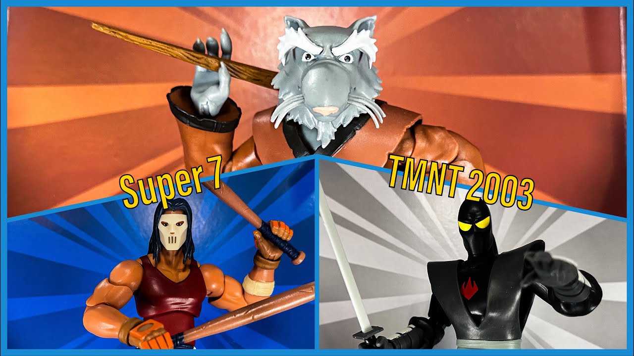 Super 7 TMNT 2003 Wave 2 Splinter, Casey Jones, & Foot Ninja Mega Review