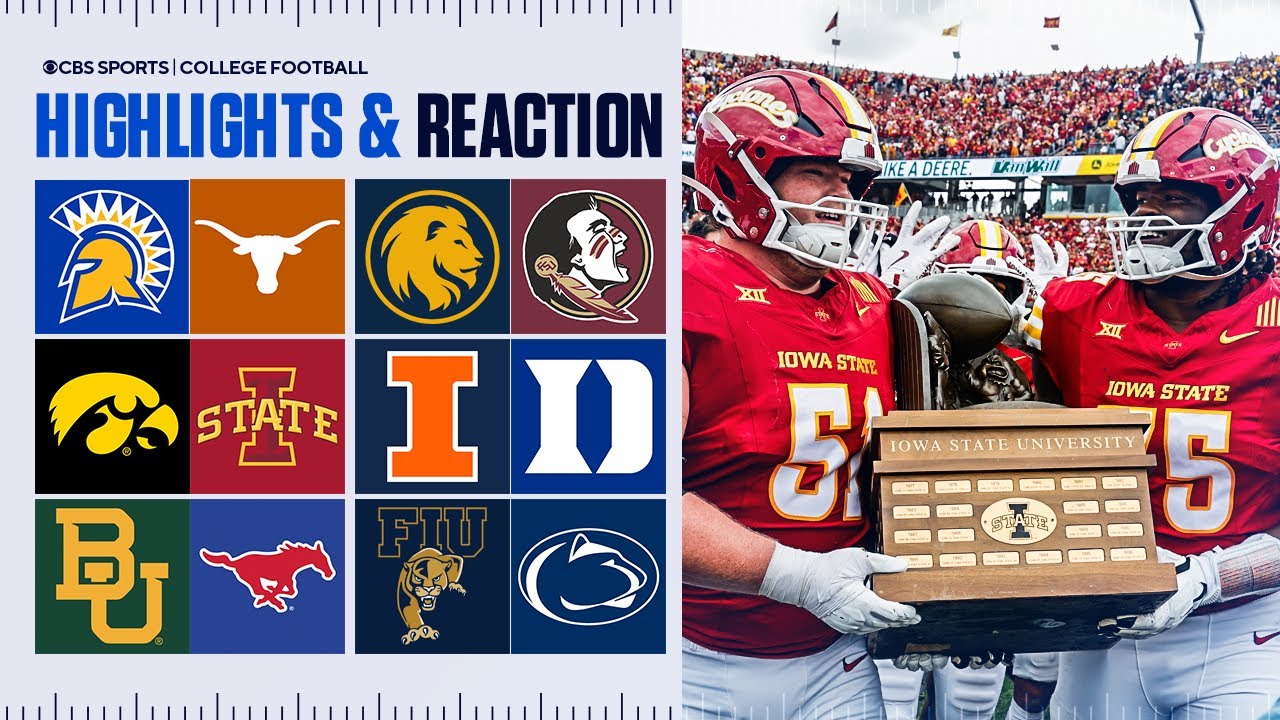 College Football Week 2 Highlights: Texas, Florida State, Iowa, Iowa State, Penn State & MORE