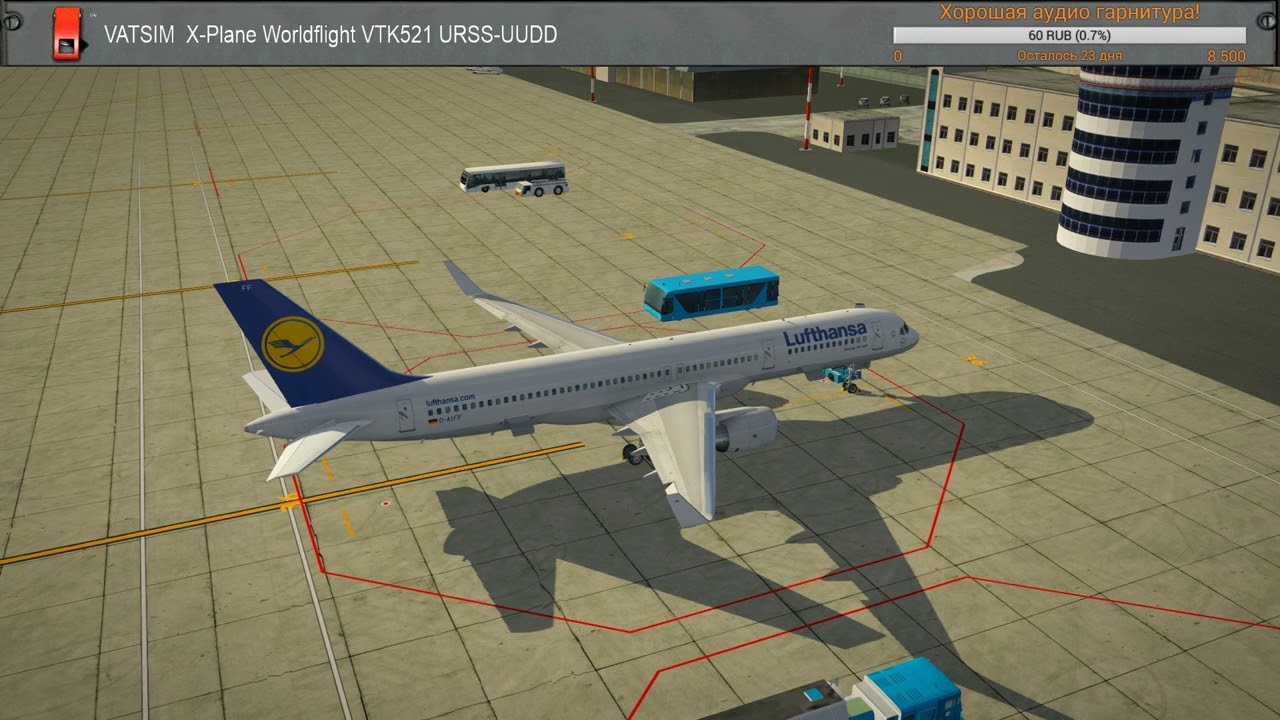 VATSIM  X-Plane Worldflight VTK521 URSS-UUDD
