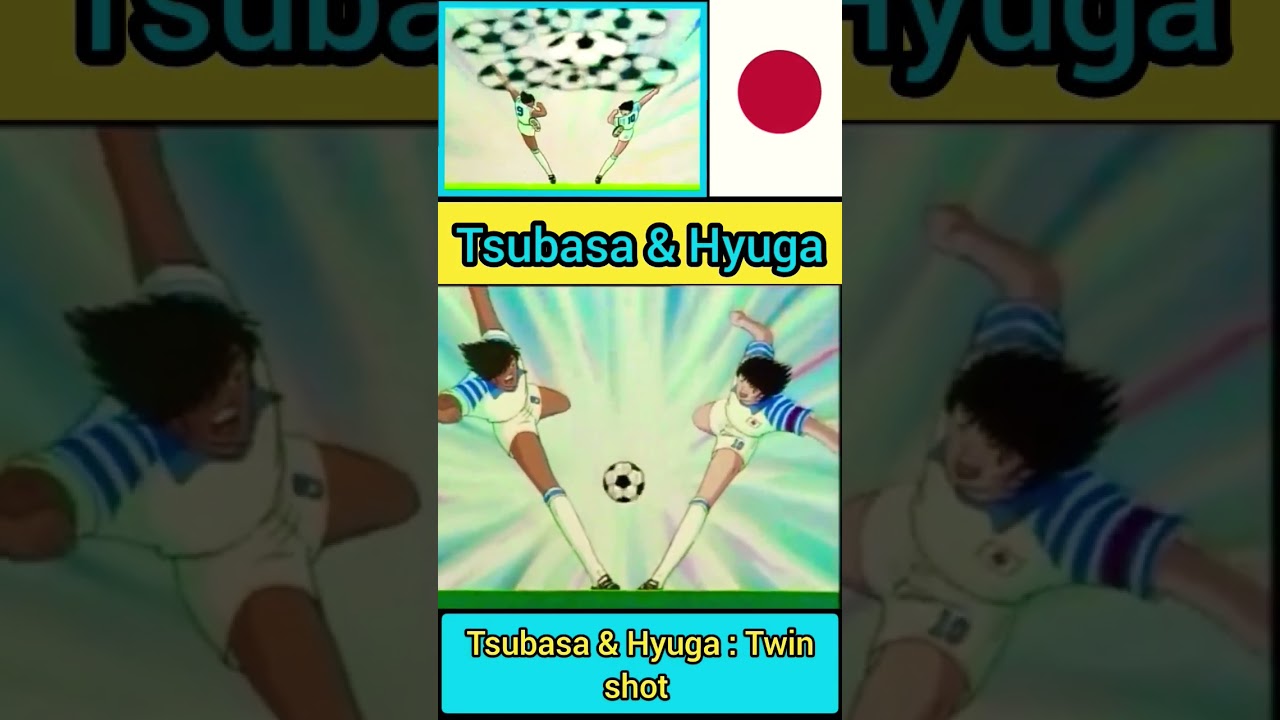 captain tsubasa - Tsubasa & Hyuga Twin shot