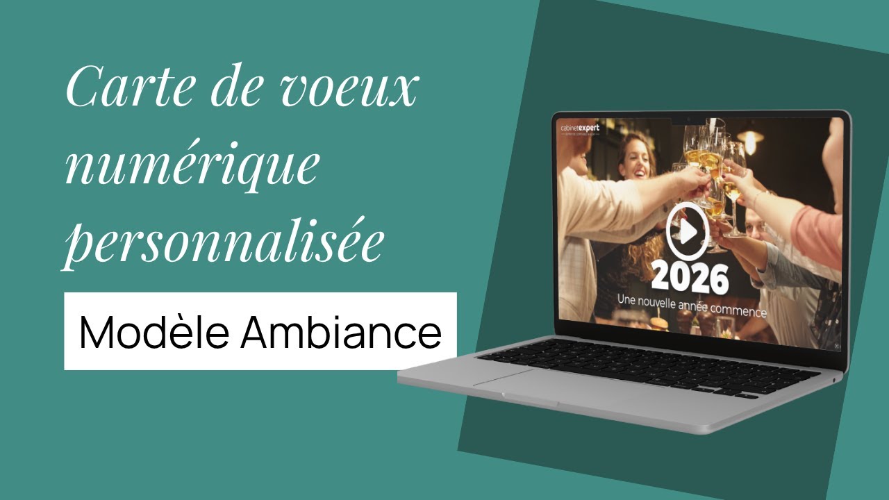 2026 - Carte de vœux numérique personnalisée – Modèle Ambiance