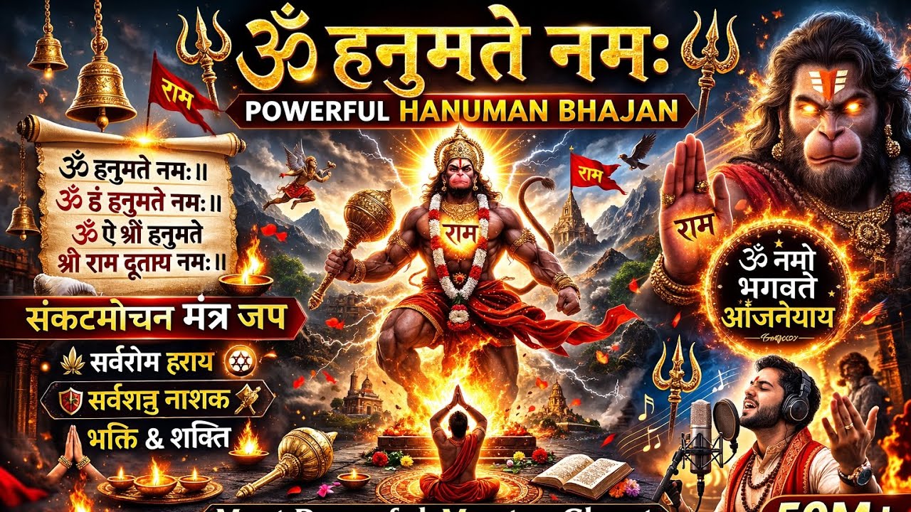 ॐ हनुमते नमः | Powerful Hanuman Mantra 2026 | संकटमोचन हनुमान भजन | Hanuman Bhakti Song