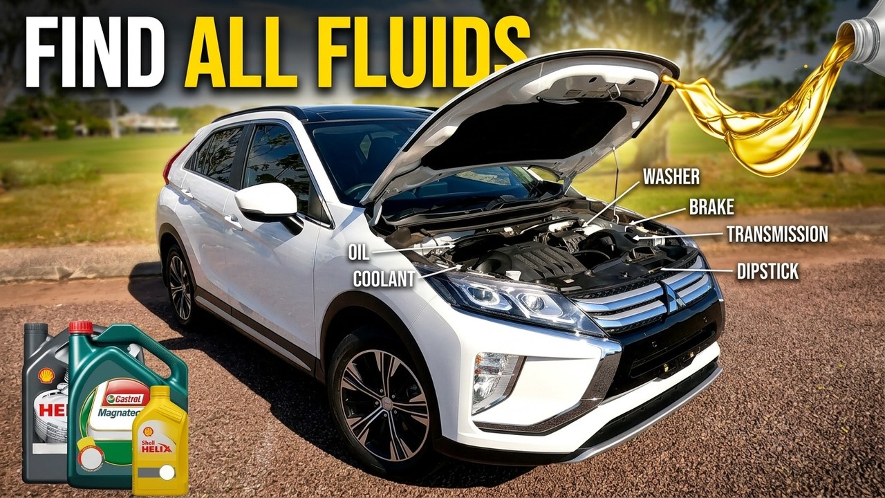 Mitsubishi Eclipse Cross Fluid Locations, Engine Oil, Coolant, Washer, Brake, & Transmission Fluid