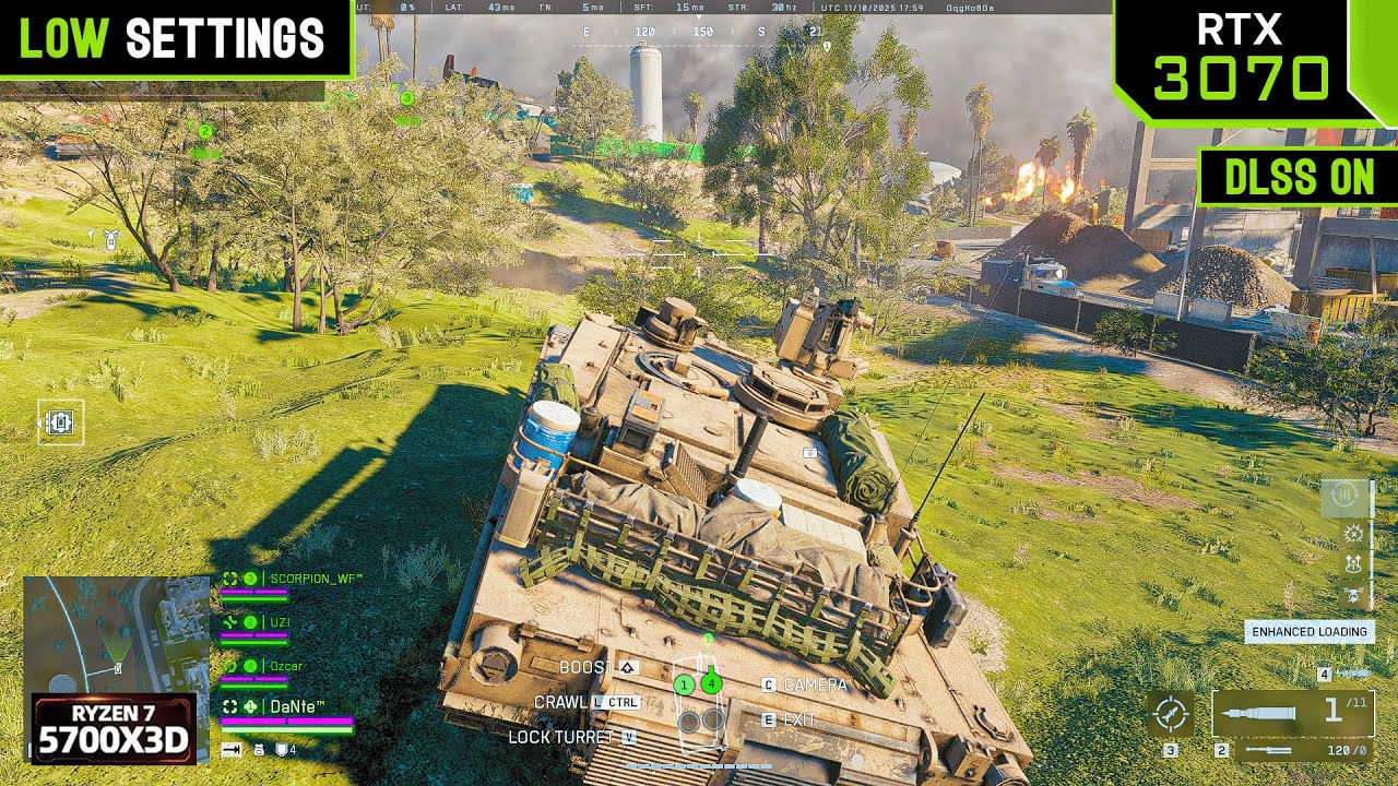 Battlefield 6 Redsec | RTX 3070 + R7 5700X3D | Low Settings 1080P | DLSS ON
