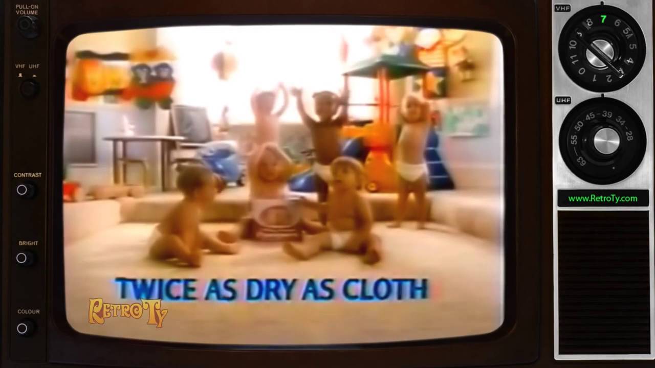 1984 Pampers Twice as Dry as Cloth