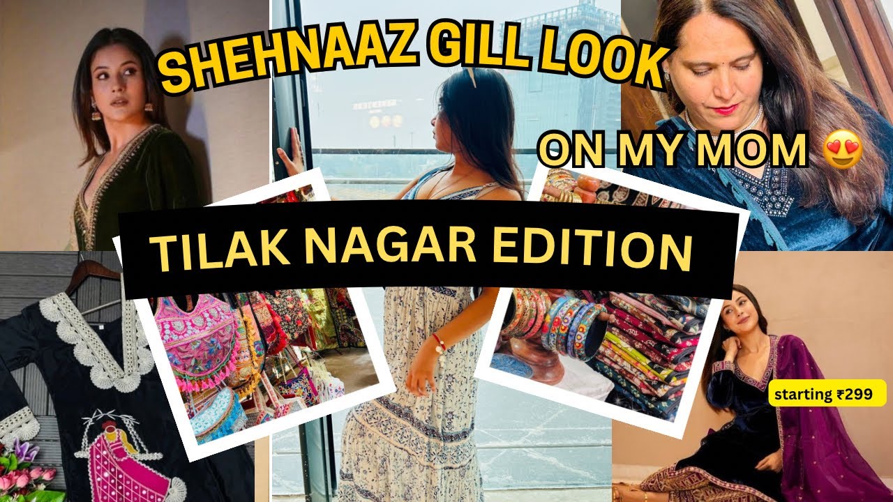 Recreating Shehnaaz Gill’s Look on My Mom from Tilak Nagar Market 😍 Street Edition #tilaknagarmarket