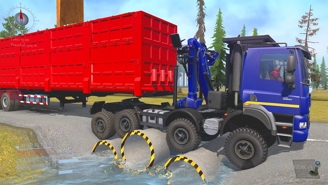 Truck Almost Stuck on Giant Speed Bump | Driver Skills Gameplay | Game Daily172  #mudrunner