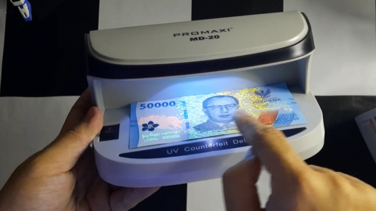 Review dan Rekomendasi Alat Deteksi Uang Palsu Portable Money Detector Promaxi MD20