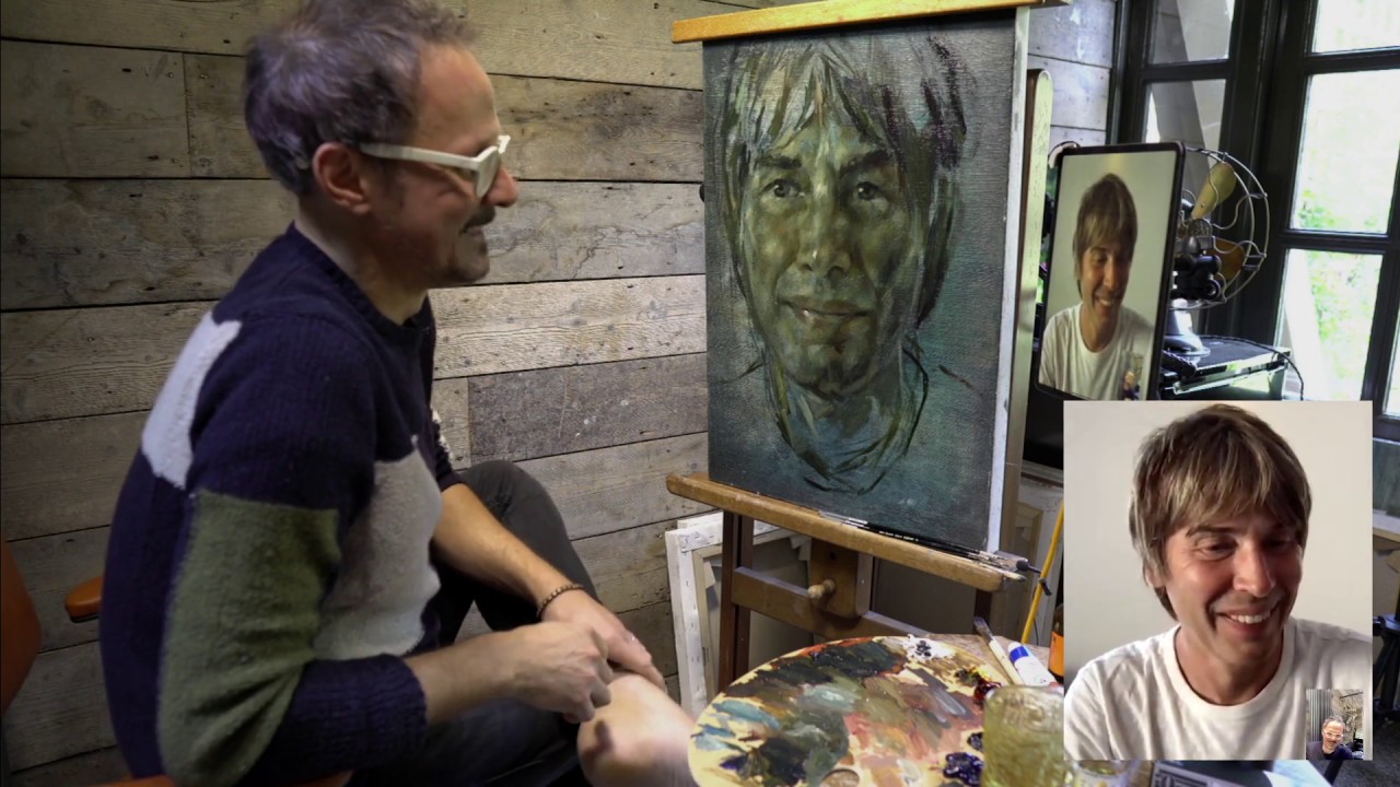 Facetime Portraits: Jonathan Yeo paints Professor Brian Cox. Part 4
