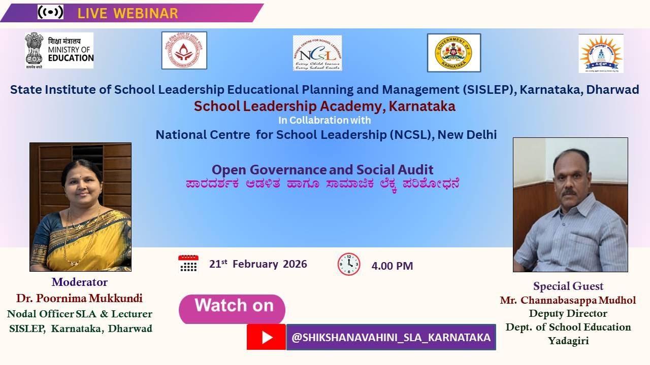 SLA_SISLEP_KARNATAKA : Open Governance and Social Audit.