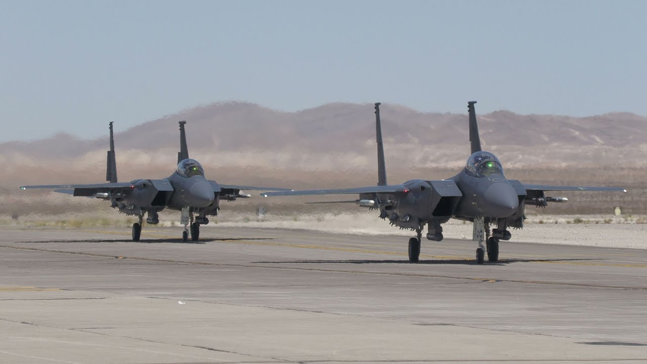 F-15 Jets. Nellis AFB. CAD. Sunday 2025. 4K 60fps.