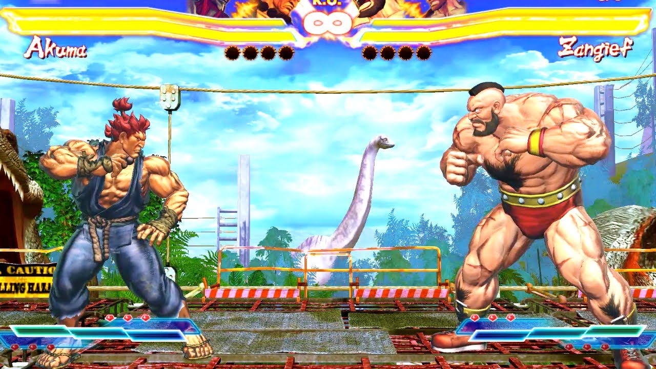 Акума и Йошимцу против Зангиефа и Пола (самый сложный уровень) | Street Fighter X Tekken