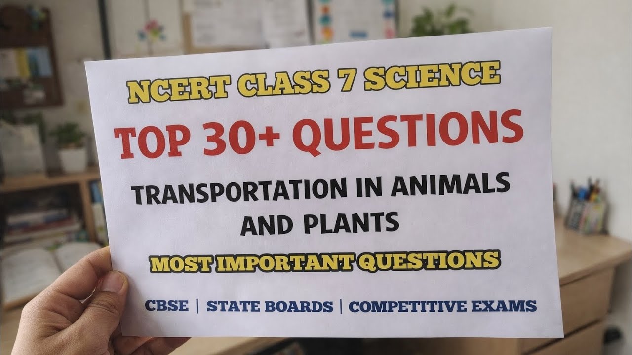 Transportation in Animals and Plants 🌵 || Most important MCQ|| #ncert  #scienceimportantquestions