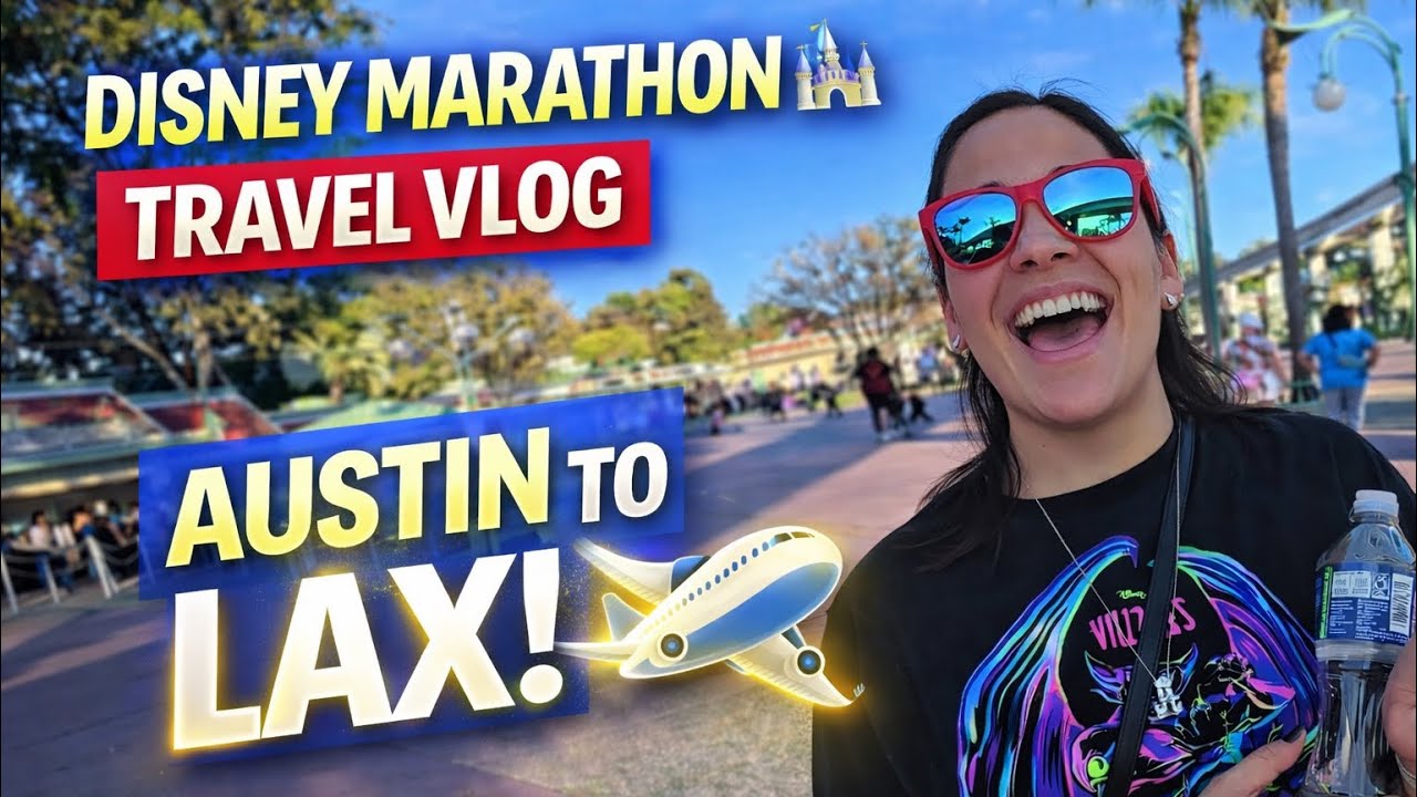 Начинается поездка на полумарафон Run Disney! ✈️ Остин ➡️ Лос-Анджелесский аэропорт + Выставочный...