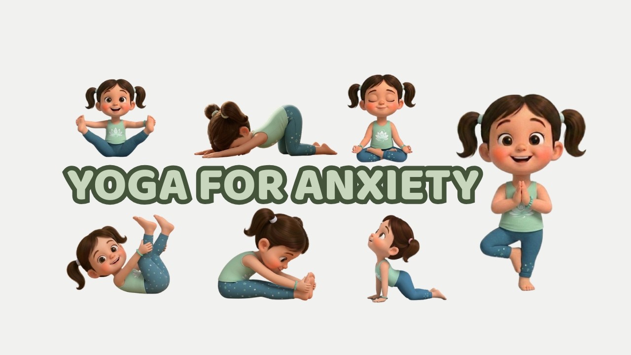 Calming Kids Yoga 🧘‍♀️ Anxiety Relief Yoga Poses for Kids | Fun & Relaxing Yoga Routine