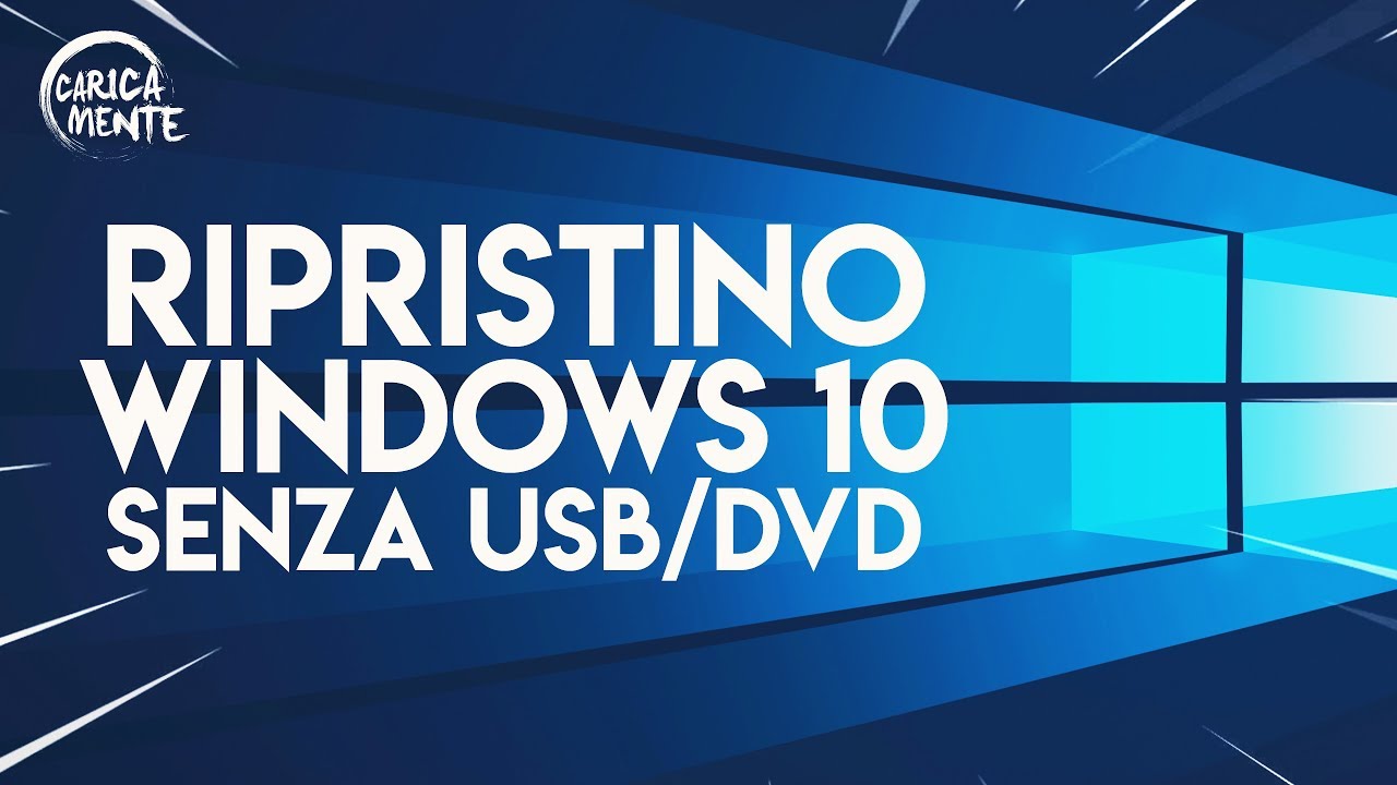 Come Ripristinare Il Pc Windows 10 Senza USB o DVD - CARICAMENTE ITA 4K