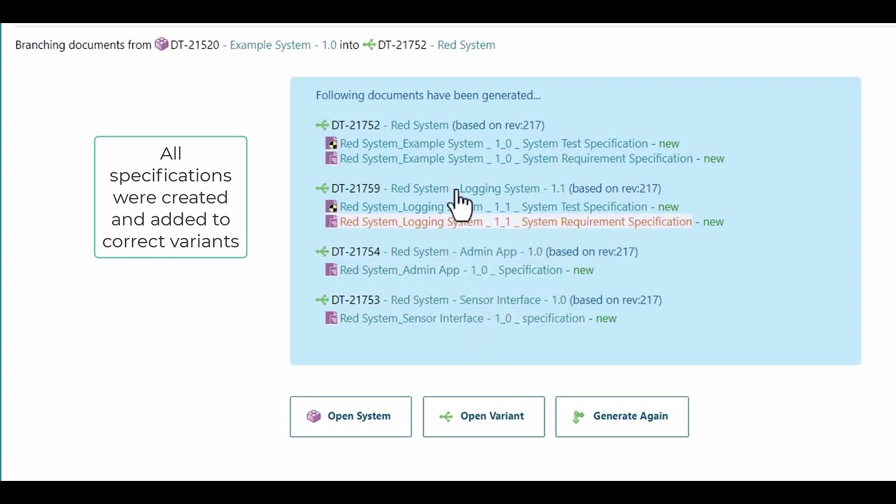 System of Systems Template 1.8 - Create a System Variant and Change Feature Configuration