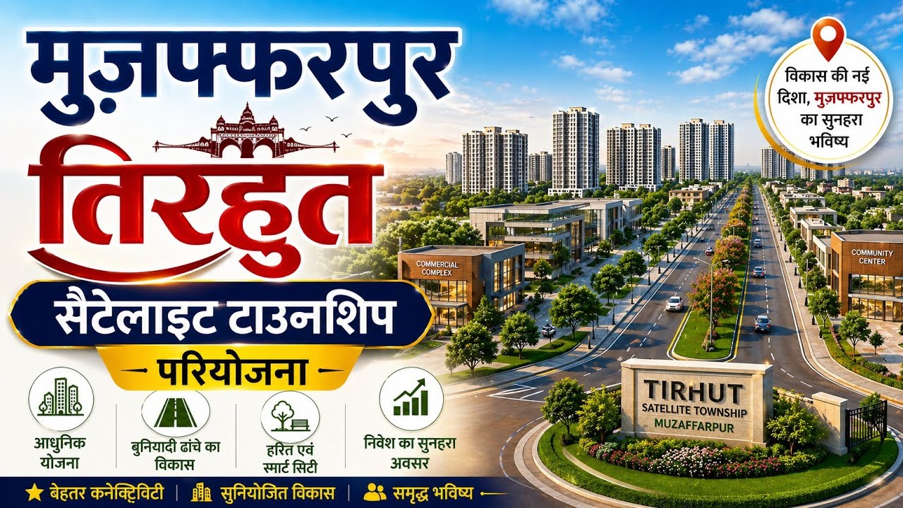 20,000 Acres Tirhut Satellite Township Muzaffarpur | Bihar New Greenfield Mega City NrPatahi Airport