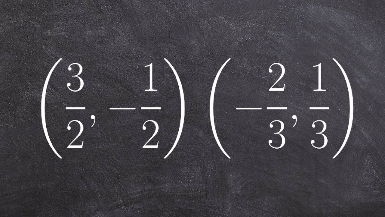 Determine the slope between two points with fractions
