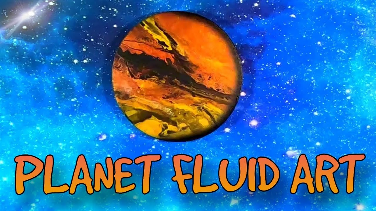 #4 planet pour  Fluid Art Pour Painting