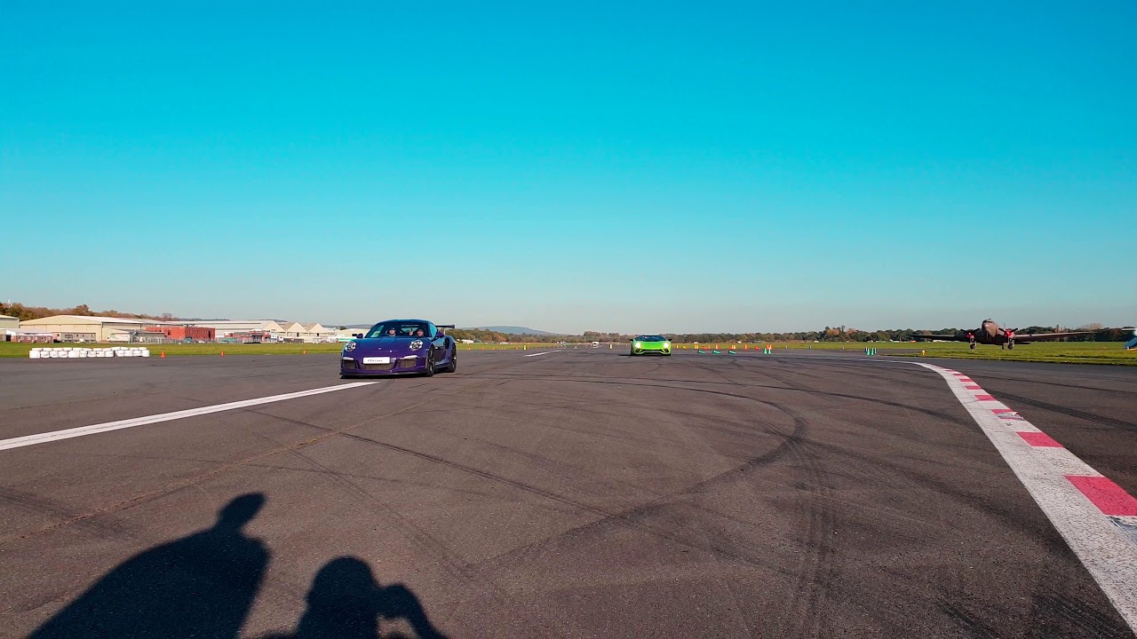 Porsche GT3RS Lamborghini Aventador S 200mph top speed run Everyman