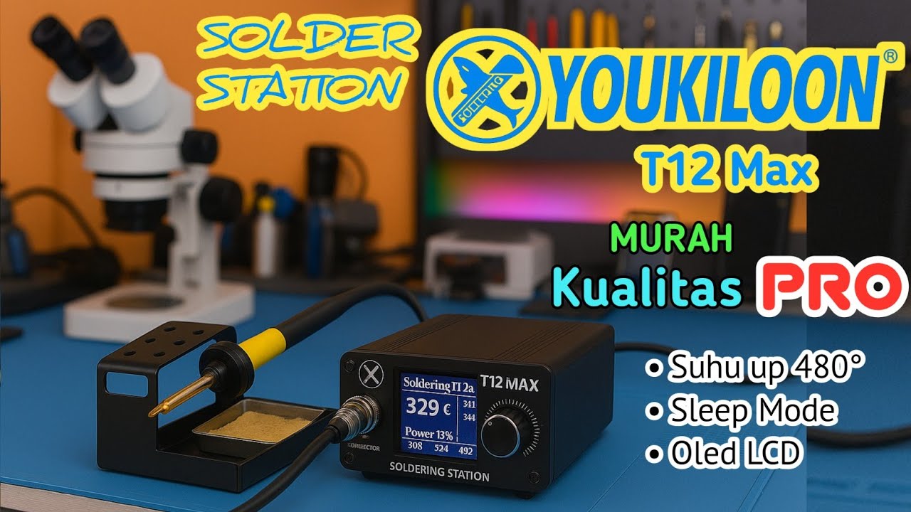 Review Solder Station T12 Max Youkiloon | Solder Digital Cepat Panas & Presisi | COCOK Service HP