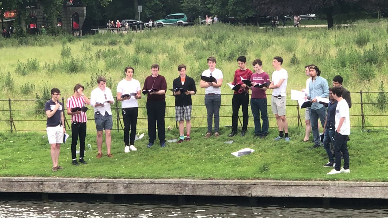 The King's Men Singing on King's College Back Court along the River  The Bonnie Banks of Loch Lomand
