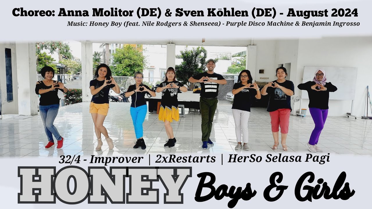 Honey Boys & Girls Line Dance | Improver | Anna Molitor (DE) & Sven Köhlen (DE)