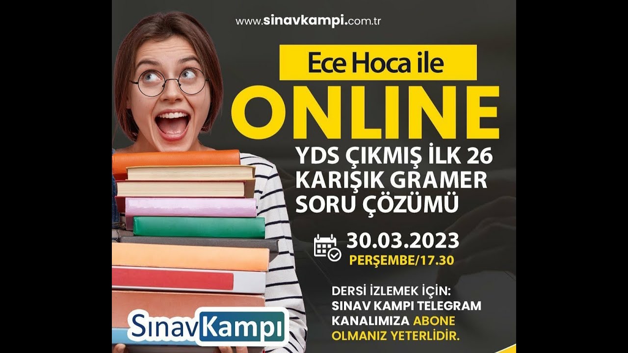 YDS İLK 26 KARIŞIK SORU ÇÖZÜMÜ I ECE HOCA