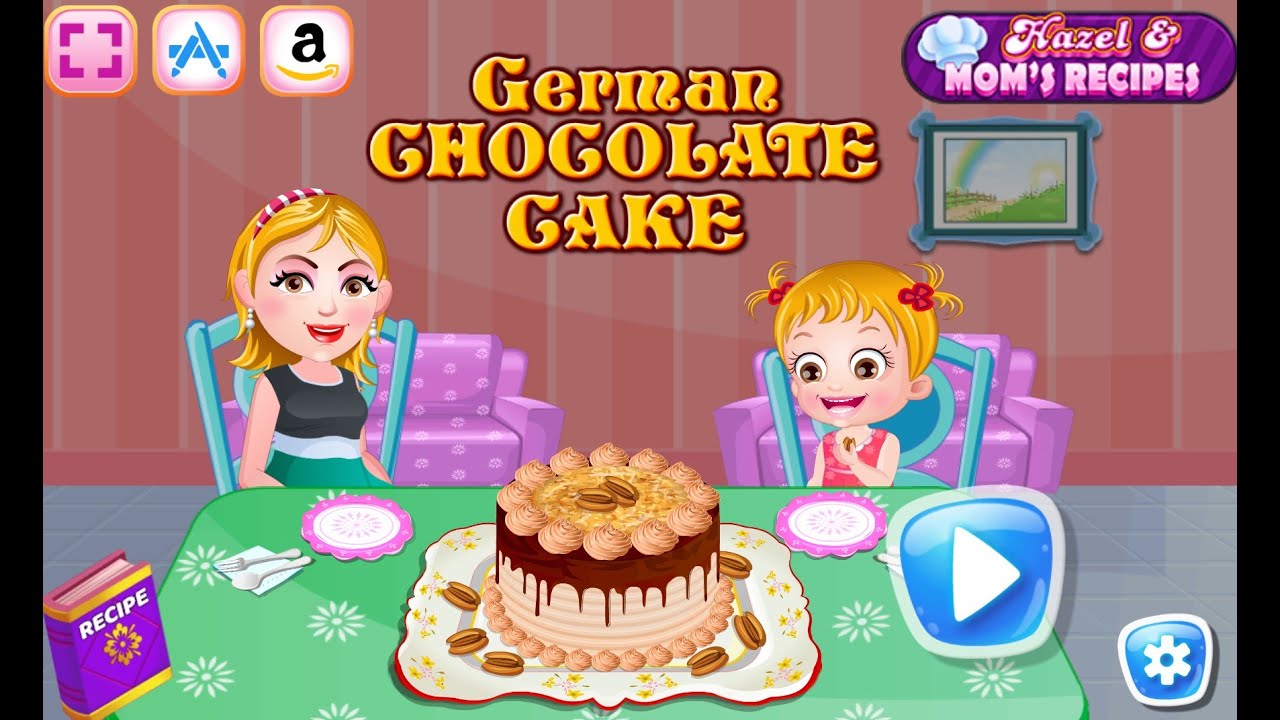 Jogos da Baby Hazel - Cozinhe um bolo de chocolate alemão com a Família Hazel!