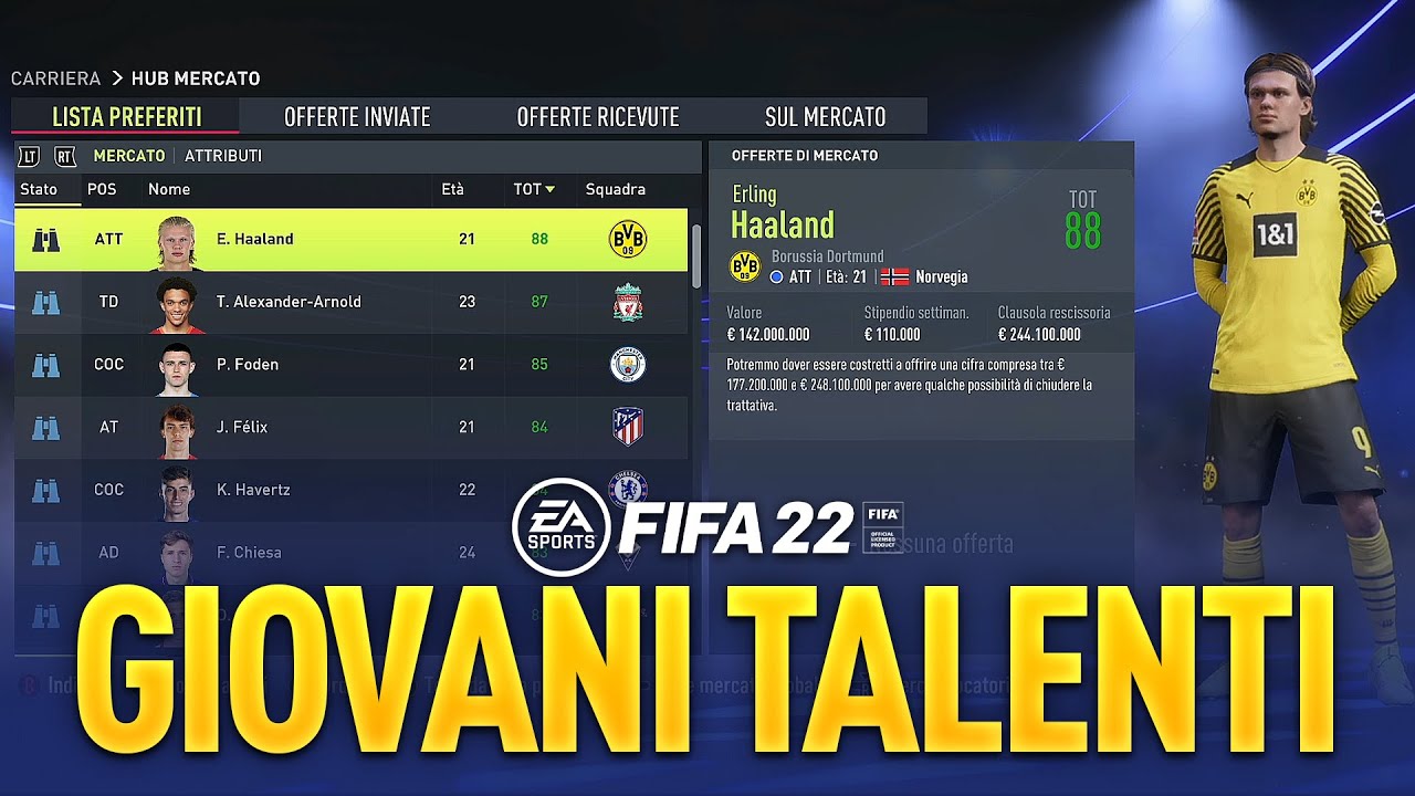 TOP GIOVANI TALENTI SU FIFA 22 [UFFICIALE] | FIFA 22 Carriera Allenatore
