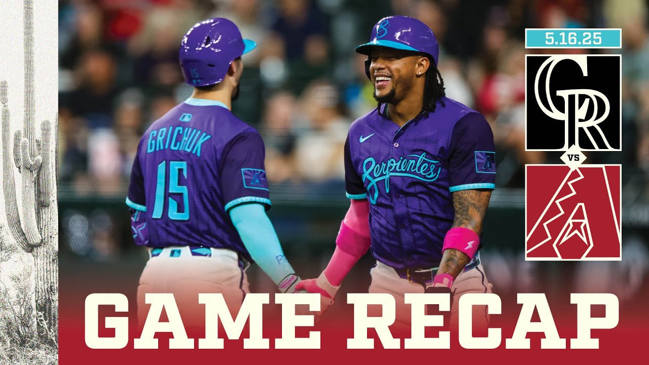 Rockies vs. D-backs Game Highlights (5/16/25) | MLB Highlights | Arizona Diamondbacks