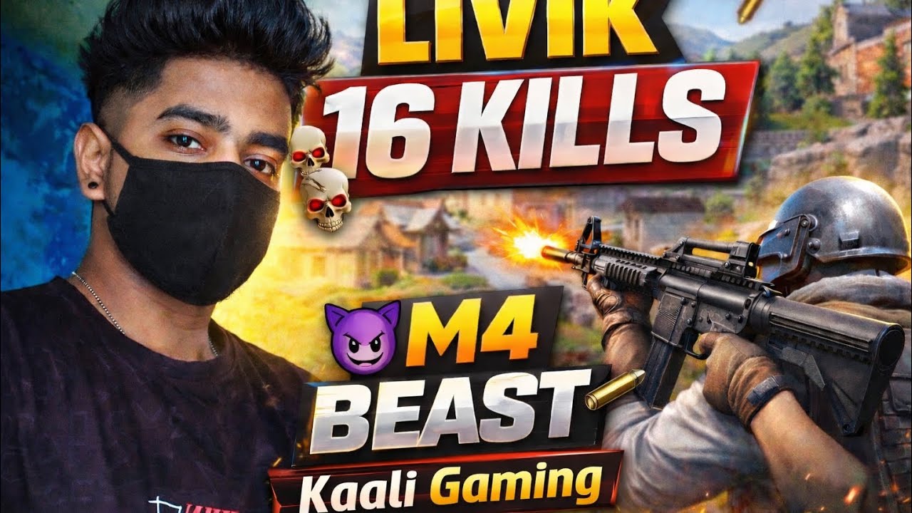 Livik 16 Kills 😈 | M4 Gameplay | Kaali Gaming