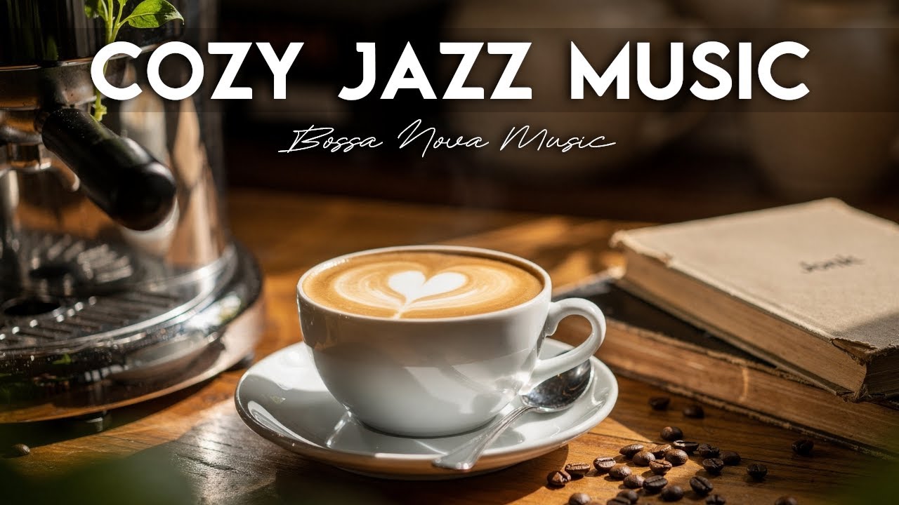 Cozy Jazz Music ☕ Fireplace Sounds, Soft Jazz Piano Music & Warm Coffee Atmosphere for Study