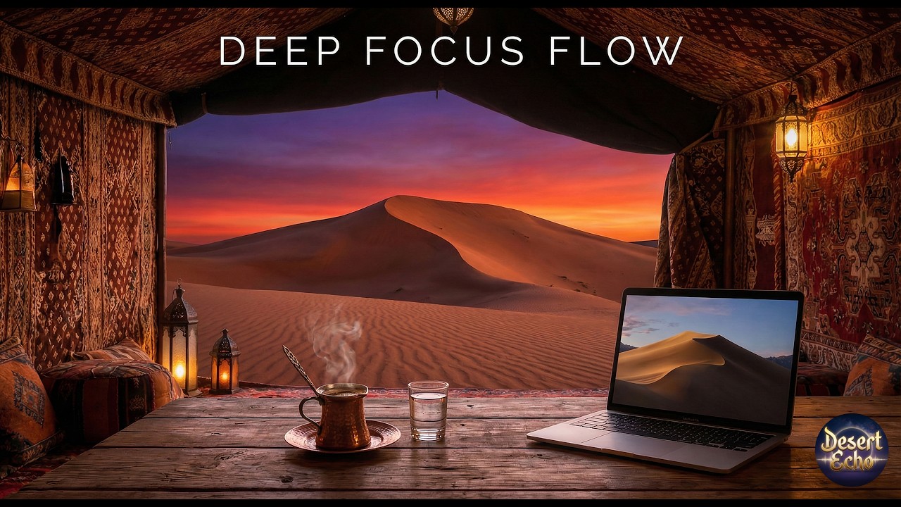 DESERT ECHO: Productive Flow State Music (Oud, House, Jazz & Rain ASMR)